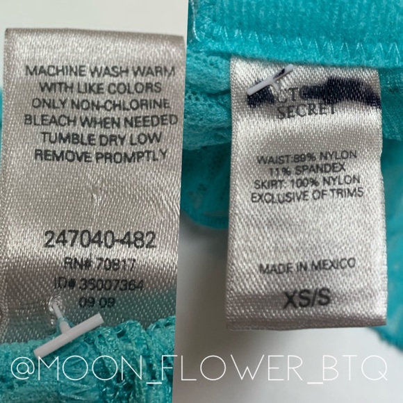 Victoria Secret Dream Angels Turquoise Lace Ruffle Garter Belt - Picture 6 of 8